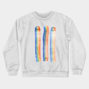 Rainbow brush strokes Crewneck Sweatshirt